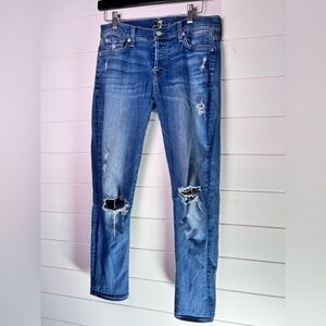 7 for all man kind Josefina skinny boyfriend fit jeans size 26. A300